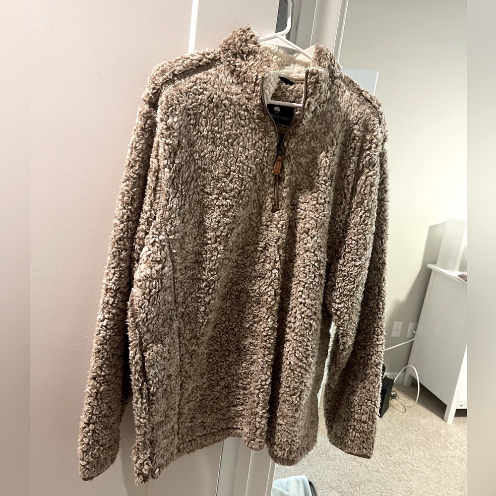 Tan Southern Shirt Sherpa Quarter Zip